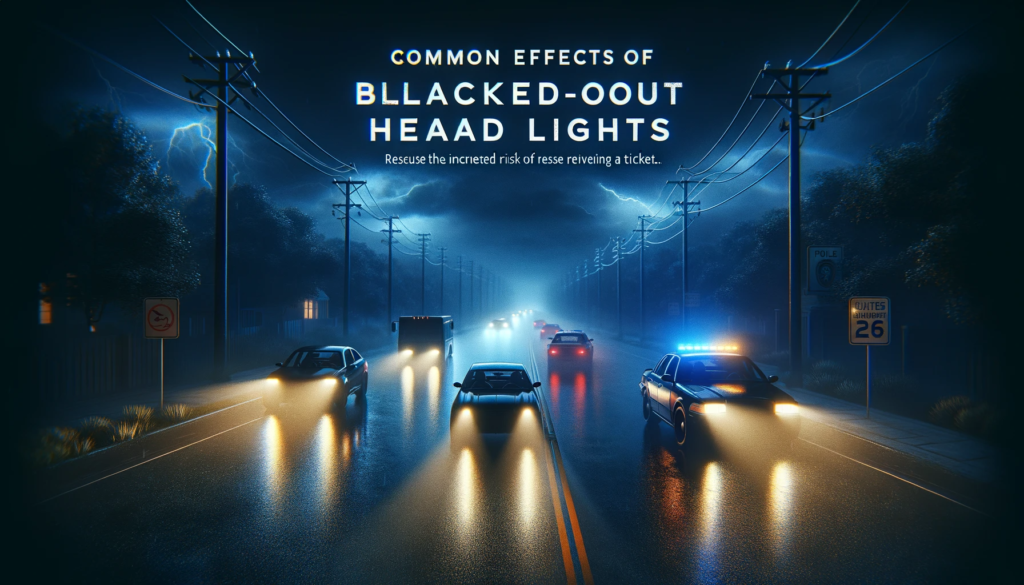 Image that shows Common effects of blacked out headlights