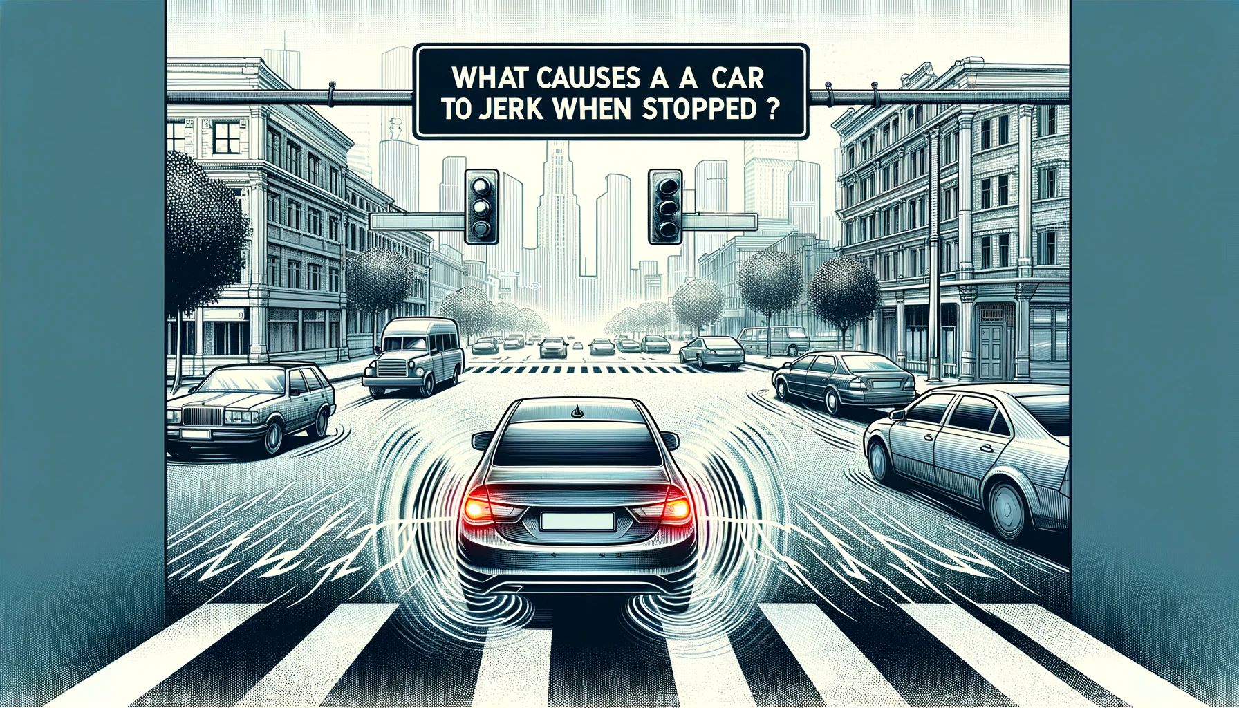 Featured image of an article on What Causes a Car to Jerk When Stopped
