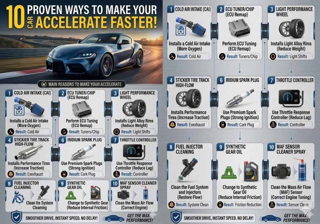 10 ways to Make Your Car Accelerate Faster!